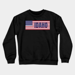 Idaho State in American Flag Crewneck Sweatshirt